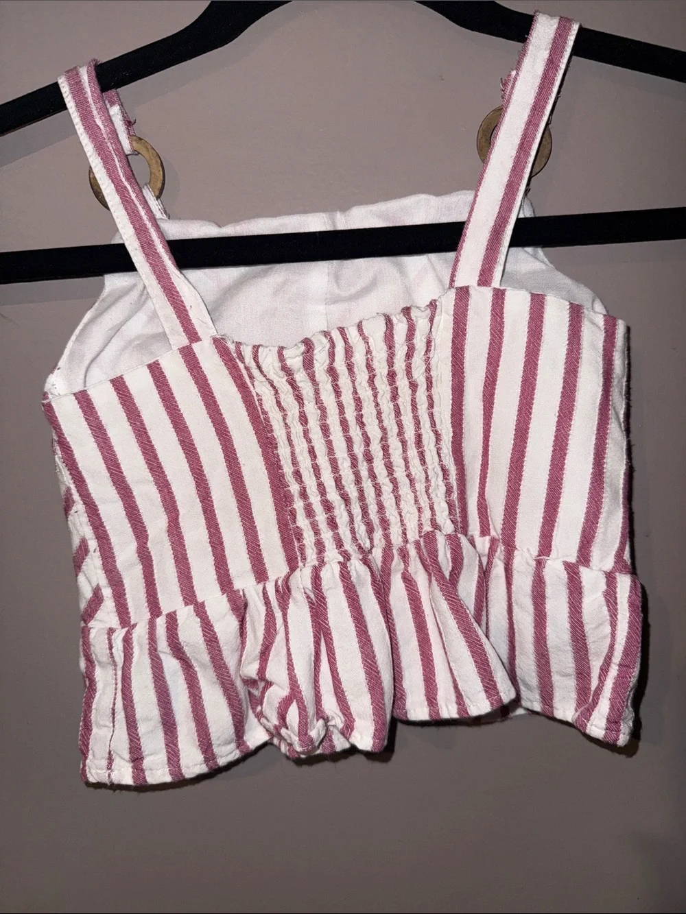 Girls Striped Pink and White Two-Piece Set